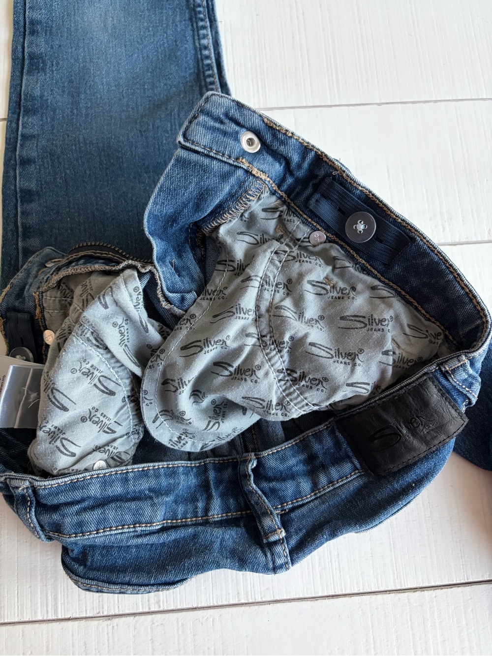 Silver Jeans Co. 5-Pocket Medium Wash Kids Blue Jeans Boys 6 - Picture 9 of 12